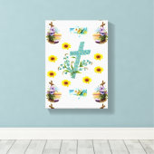 Gedruckter Canvas-Ostertag Leinwanddruck (Insitu (Holzboden))