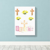 Gedruckter Canvas-Ostertag Leinwanddruck (Insitu (Holzboden))