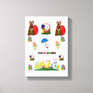 Gedruckter Canvas-Ostertag Leinwanddruck