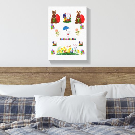 Gedruckter Canvas-Ostertag Leinwanddruck (Insitu (Schlafzimmer))