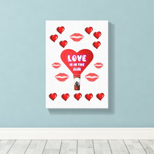 Gedruckter Canvas Valentinstag Leinwanddruck (Insitu (Holzboden))