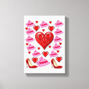 Gedruckter Canvas Valentinstag Leinwanddruck