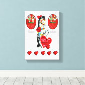Gedruckter Canvas Valentinstag Leinwanddruck (Insitu (Holzboden))