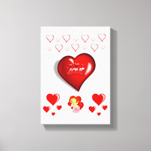 Gedruckter Canvas Valentinstag Leinwanddruck