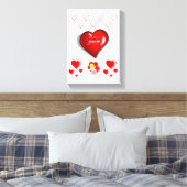 Gedruckter Canvas Valentinstag Leinwanddruck (Insitu (Schlafzimmer))