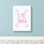 Gedruckter Canvas Valentinstag Leinwanddruck (Insitu (Holzboden))