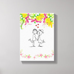 Gedruckter Canvas Valentinstag Leinwanddruck