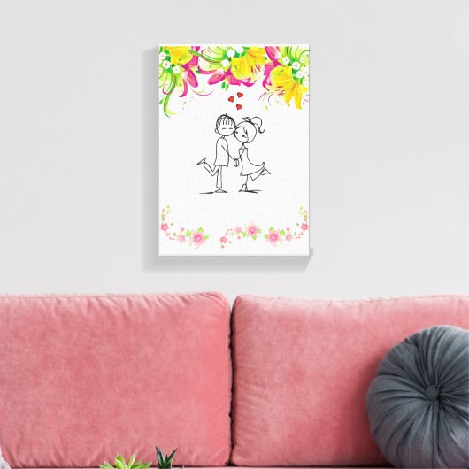 Gedruckter Canvas Valentinstag Leinwanddruck (Insitu (Wohnzimmer))