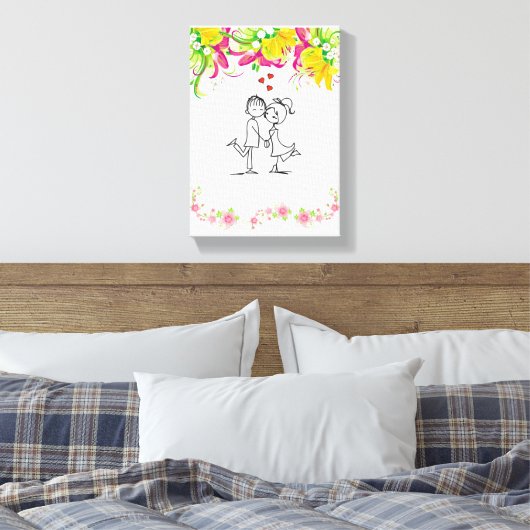 Gedruckter Canvas Valentinstag Leinwanddruck (Insitu (Schlafzimmer))