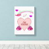 Gedruckter Canvas Valentinstag Leinwanddruck (Insitu (Holzboden))