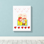 Gedruckter Canvas Valentinstag Leinwanddruck (Insitu (Holzboden))