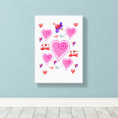 Gedruckter Canvas Valentinstag Leinwanddruck (Insitu (Holzboden))