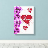 Gedruckter Canvas Valentinstag Leinwanddruck (Insitu (Holzboden))