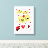 Gedruckter Canvas Valentinstag Leinwanddruck (Insitu (Holzboden))