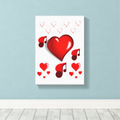 Gedruckter Canvas Valentinstag Leinwanddruck (Insitu (Holzboden))