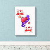 Gedruckter Canvas Valentinstag Leinwanddruck (Insitu (Holzboden))