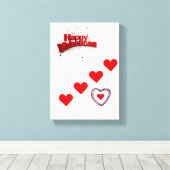 Gedruckter Canvas Valentinstag Leinwanddruck (Insitu (Holzboden))