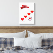 Gedruckter Canvas Valentinstag Leinwanddruck (Insitu (Schlafzimmer))