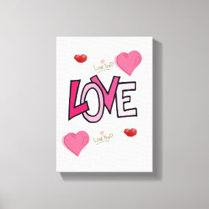 Gedruckter Canvas Valentinstag Leinwanddruck