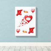 Gedruckter Canvas Valentinstag Leinwanddruck (Insitu (Holzboden))