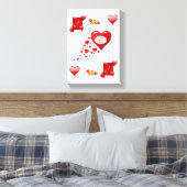 Gedruckter Canvas Valentinstag Leinwanddruck (Insitu (Schlafzimmer))