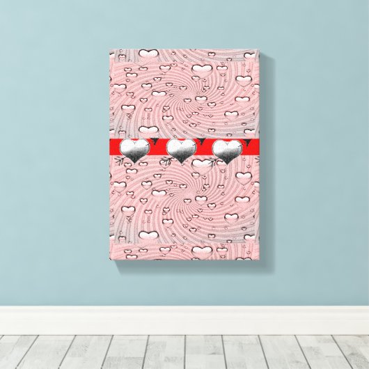 Gedruckter Canvas Valentinstag Leinwanddruck (Insitu (Holzboden))