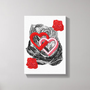 Gedruckter Canvas Valentinstag Leinwanddruck