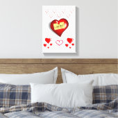 Gedruckter Canvas Valentinstag Leinwanddruck (Insitu (Schlafzimmer))