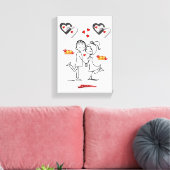 Gedruckter Canvas Valentinstag Leinwanddruck (Insitu (Wohnzimmer))