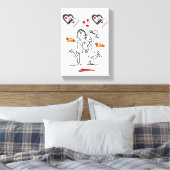 Gedruckter Canvas Valentinstag Leinwanddruck (Insitu (Schlafzimmer))