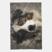 Gedruckter Gemalter Hund Geschirrtuch (Vertikal)
