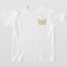 Gedruckter Goldener Schmetterling T-Shirt