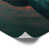 Gedruckter Obdachloser in der modernen elektronisc Poster (Ecke)