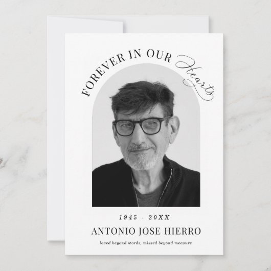 Gedruckter oder digitaler Gedenkservice dank Karte (Vorderseite)