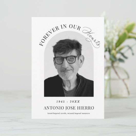 Gedruckter oder digitaler Gedenkservice dank Karte (Stehend Vorderseite)