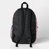 Gedruckter Rucksack im Burgdesign (Rückseite)
