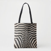 Gedruckter Zebra-Totenbeutel, schwarz/Elfenbeinfar Tasche (Vorderseite)