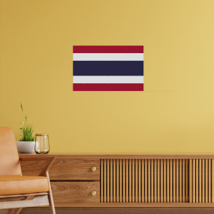 Gedrucktes Bild mit der Flagge Thailands Poster