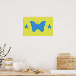 Gedrucktes Bild mit der Flagge von Bady Bassitt, B Poster