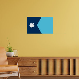 Gedrucktes Bild mit der Flagge von Minnesota, USA Poster