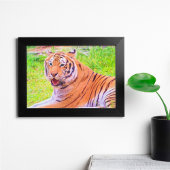 Gedrucktes digitales Poster des Sibirischen Tigers