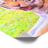 Gedrucktes digitales Poster des Sibirischen Tigers (Ecke)