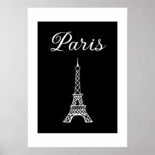 Gedrucktes Eiffelturm-Kunstwerk Paris Poster