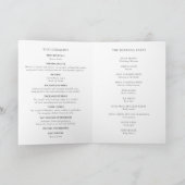 Gedrucktes einfaches Hochzeitsprogramm für die Kir Karte (Innenseite)