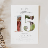 Gedrucktes Foto 15. Geburtstag Einladung