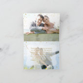 Gedrucktes Foto Geometric Gold Hochzeit Vielen Dan Dankeskarte (Innenseite)