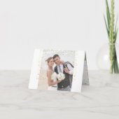 Gedrucktes Foto Geometric Gold Hochzeit Vielen Dan Dankeskarte (Rückseite)