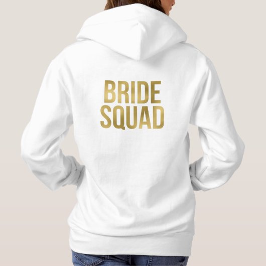 Gedrucktes Gold "Bride Squad" Hoodie (Rückseite)