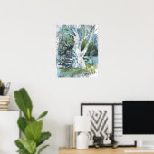 Geduld Baum Malerei / Künstler Larry Lerew Poster (Heimbüro)