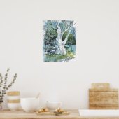 Geduld Baum Malerei / Künstler Larry Lerew Poster (Küche)